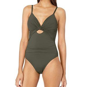 La Blanca Island Twist Front Keyhole Swimsuit